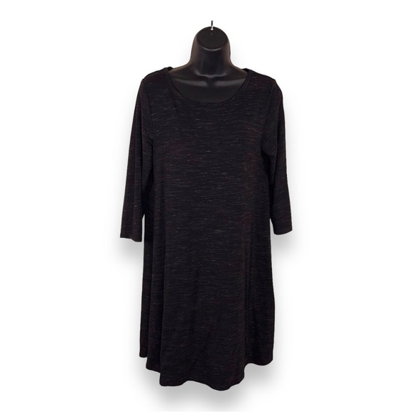 MEDIUM BLACK WHITE HILARY RADLEY SHIFT DRESS STRETCH HEATHER - Picture 1 of 12